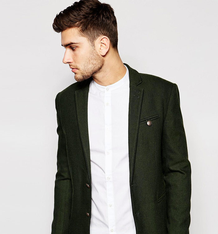 Gauchere 'opale' stud fastening shirt, khaki, 10